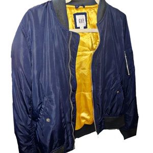 NEW- GAP Navy Blue & Black Cargo Bomber Jacket